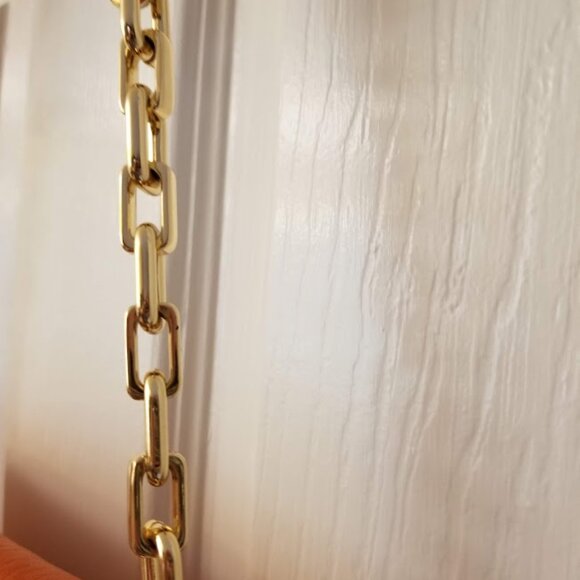 Michael Kors Deneuve Small Shoulder leather bag in Orange - Picture 12 of 15